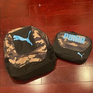 Puma Camo Backpack and Lunchbox Set